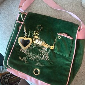 Juicy Couture Velvet Messenger Bag